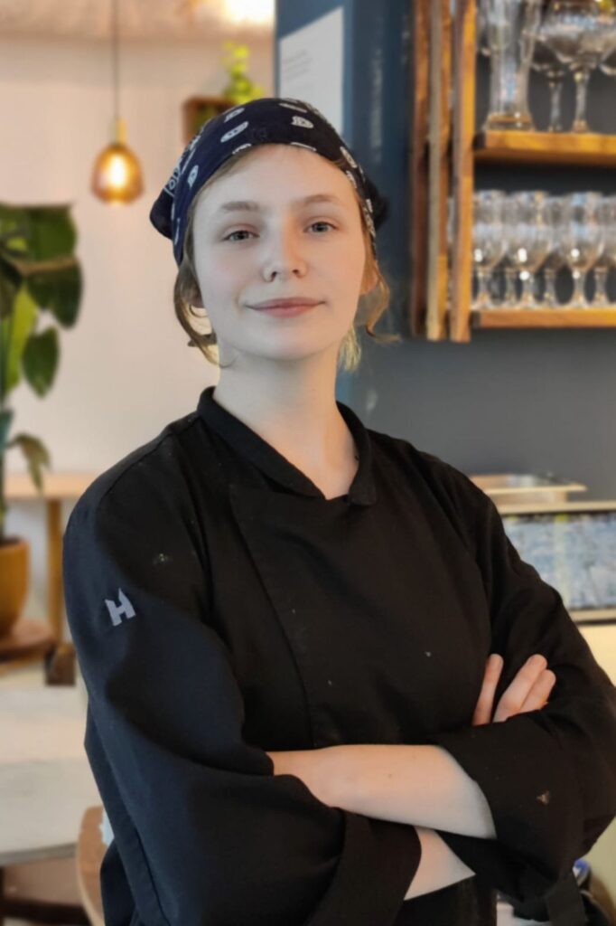 Nikki in het restaurant
